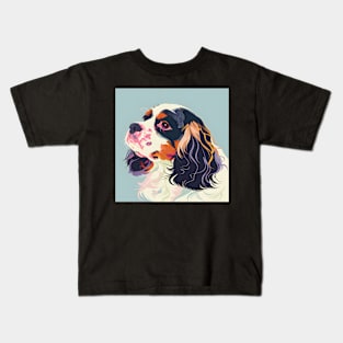 Retro English Springer Spaniel: Pastel Pup Revival Kids T-Shirt